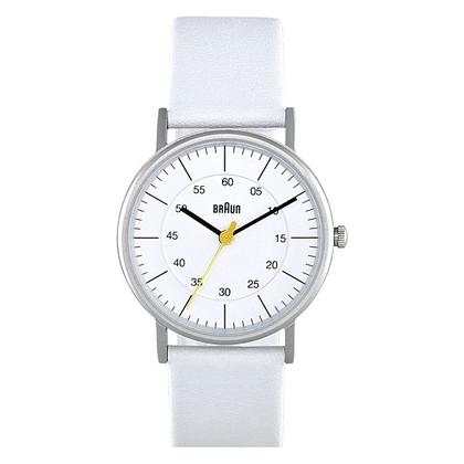 Braun BN0011WHWHL Watch Strap White Leather