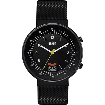 Braun BN0087BKBKMHG Watch Strap Black Mesh (Milanese)