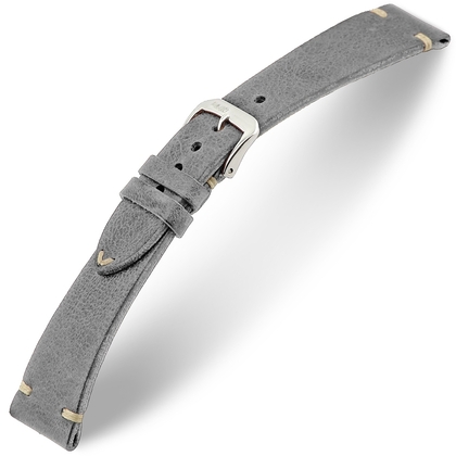 Rios Bedford Watch Strap Vintage Leather Gray