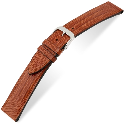 Rios Avenue Watch Strap Teju Lizard Skin Cognac