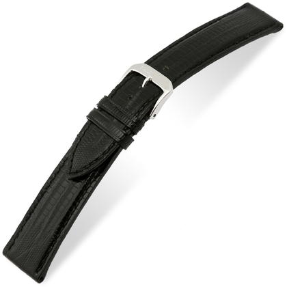 Rios Avenue Watch Strap Teju Lizard Skin Black