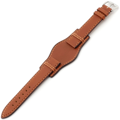 Rios Tula Bund Watch Strap Russian Leather Cognac