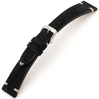 Rios Hudson Watch Strap Suede Black