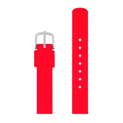 Picto Watch Strap Red Silicone Rubber 12mm