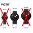 Picto Watch Strap Black Rubber - 43370 - 20mm