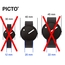 Picto Watch Strap Black Rubber - 20mm