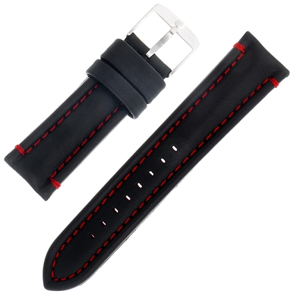 Luminox 6265 Modern Mariner Watch Strap Black Leather Red Stitching - FE.6250.21Q