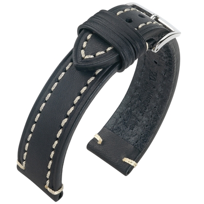 Hirsch Liberty Artisan Watchband Leather Black