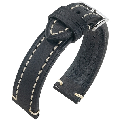 Hirsch Liberty Artisan Watchband Leather Black