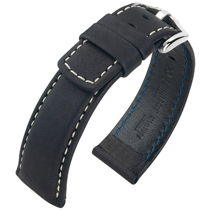 Hirsch Mariner Watch Strap 100m Waterproof Black