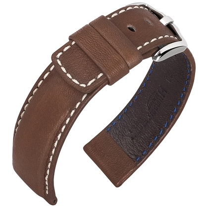 Hirsch Mariner Watch Strap 100m Waterproof Dark Brown