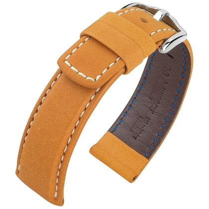 Hirsch Mariner Watch Strap 100m Waterproof Honey