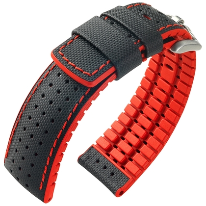 Hirsch Robby Performance Collection Black/Red Leather/Caoutchouc 300m WR