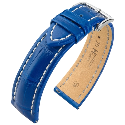 Hirsch Capitano Louisiana Alligator Watch Strap Semi-Matte Ocean