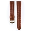 Hirsch Genuine Alligator Louisiana Watch Strap Alligator Skin Mat Golden Brown