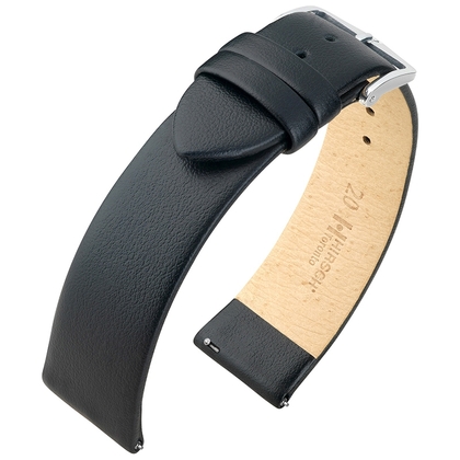 Hirsch Toronto Watch Strap Italian Calf Skin Black