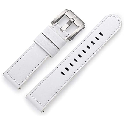 Marc Coblen / TW Steel Watch Strap White Leather 22mm