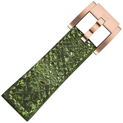 Marc Coblen / TW Steel Watch Strap Green Glamour Leather Snake 22mm