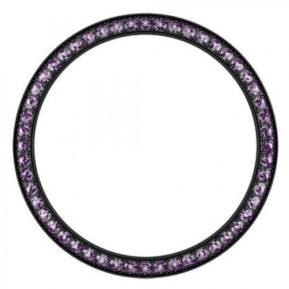 Marc Coblen / TW Steel Bezel 42mm Black Steel Purple Crystals - MCB42B204