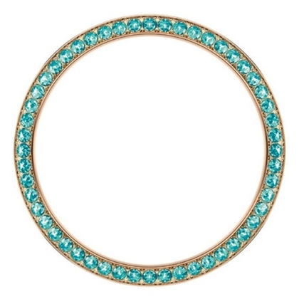 Marc Coblen / TW Steel Bezel 42mm Rosegold Steel Turquoise Crystals - MCB42R202