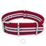 Red Blue White NATO G10 Military Nylon Strap