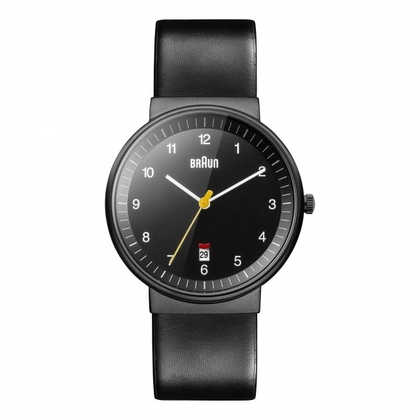 Braun BN0032BKBKG Watch Strap Black Leather