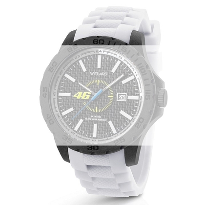 TW Steel VR3 Valentino Rossi VR|46 Watch Strap - White Rubber 20mm