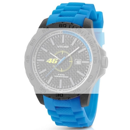 TW Steel VR6 Valentino Rossi VR|46 Watch Strap - Blue Rubber 22mm