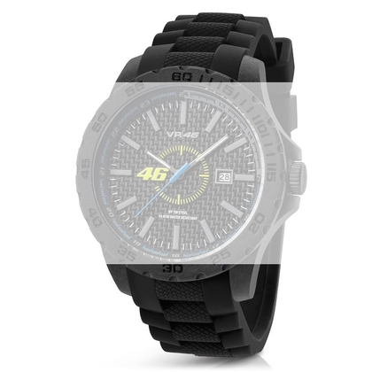 TW Steel VR7 Valentino Rossi VR|46 Watch Strap - Black Rubber 20mm