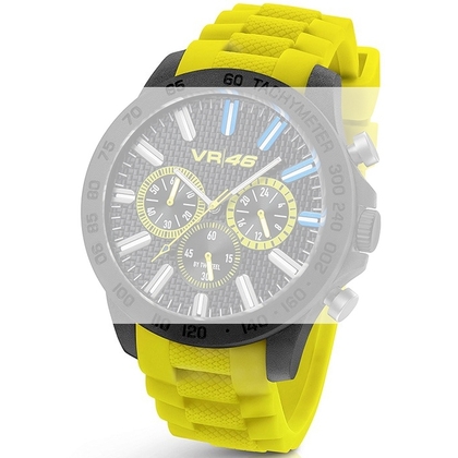 TW Steel VR112 Valentino Rossi VR|46 Watch Strap - Yellow Rubber 22mm