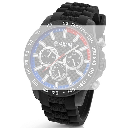 TW Steel Y112 Yamaha Factory Racing Watch Strap - Black Rubber 22mm