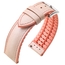 Hirsch Lindsey Performance Watch Strap Pink Leather / Rose Caoutchouc