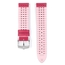 Hirsch Lindsey Performance Watch Strap Pink Leather / Rose Caoutchouc