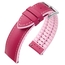 Hirsch Lindsey Performance Watch Strap Pink Leather / Rose Caoutchouc