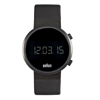 Braun BN0036BKBKMHG Watch Strap Black Mesh (Milanese)