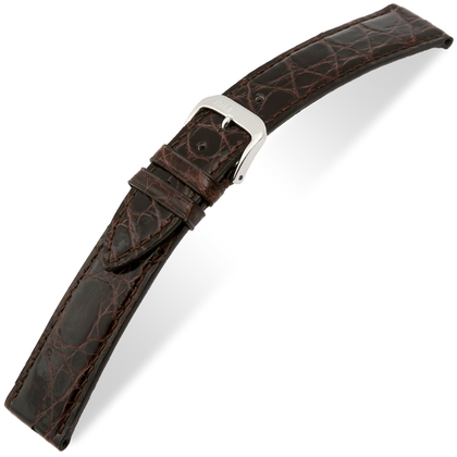 Rios Lord Watch Strap Crocodile Skin Brown