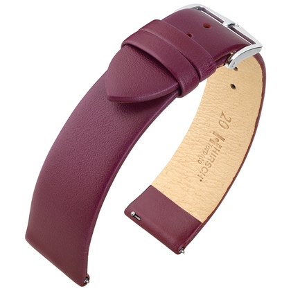 Hirsch Toronto Watch Strap Italian Calf Skin Berry