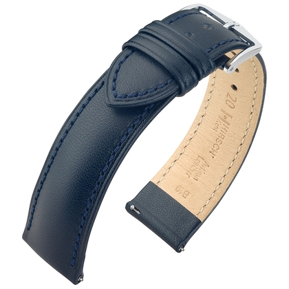 Hirsch Kent Artisan Watch Band Italian Calf Skin Blue