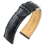 Hirsch Genuine Alligator Louisiana Watch Strap Alligator Skin Mat Black