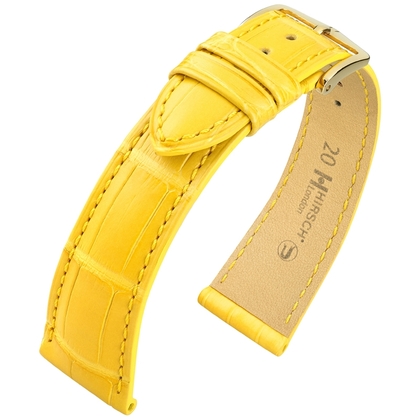 Hirsch London Watch Strap Alligator Skin Matte Yellow