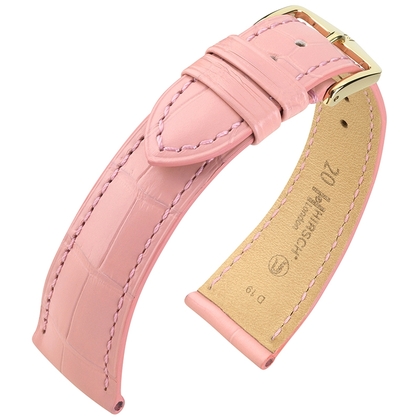 Hirsch London Watch Strap Alligator Skin Matte Light Pink