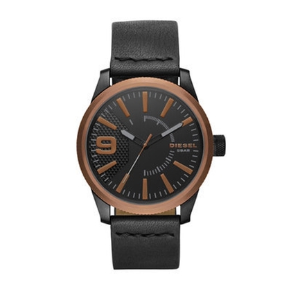 Diesel DZ1841 Watch Strap Black Leather