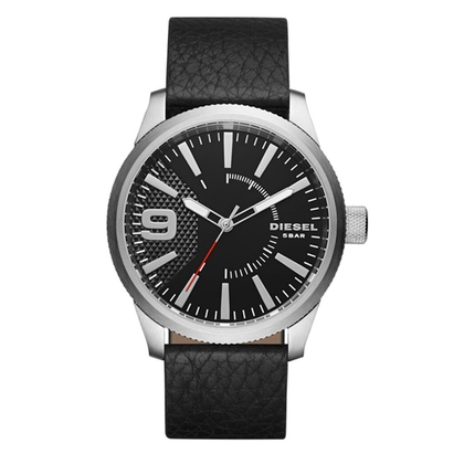 Diesel DZ1766 Watch Strap Black Leather