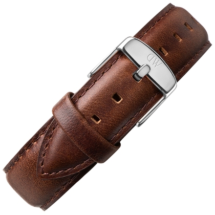Daniel Wellington 18mm Classic Bristol Dark Brown Leather Watch Strap Stainless Steel Buckle