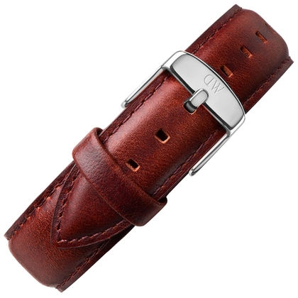 Daniel Wellington 20mm Classic Bristol Dark Brown Leather Watch Strap Steel Buckle
