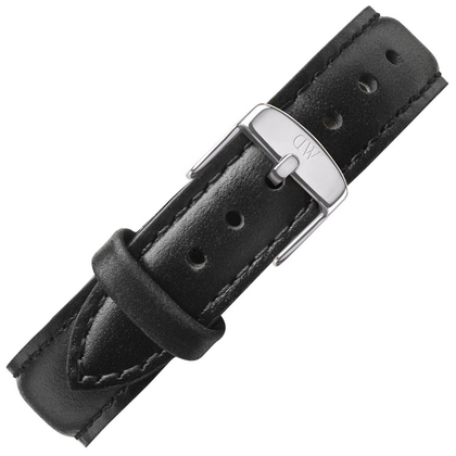 Daniel Wellington 17mm Classy Sheffield Black Leather Watch Strap Stainless Steel Buckle
