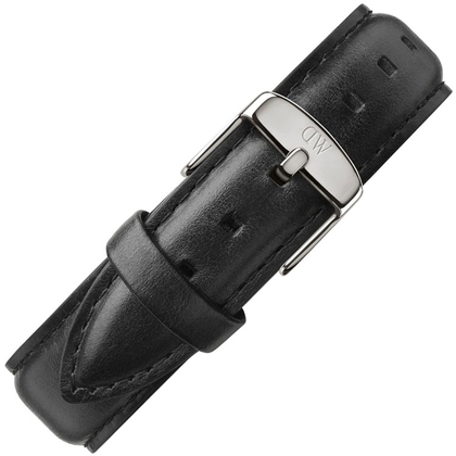 Daniel Wellington 18mm Classic Sheffield Black Leather Watch Strap Stainless Steel Buckle