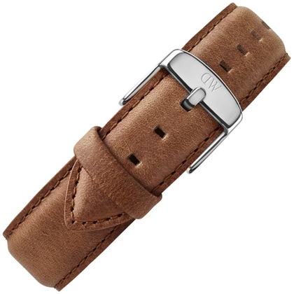 Daniel Wellington 17mm Dapper Bristol Brown Leather Watch Strap Stainless Steel Buckle