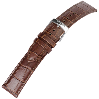 Seiko Watch Strap Alligator Grain Calf Skin Brown