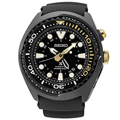 Seiko Prospex Kinetic Watch Strap SUN045 Black Rubber